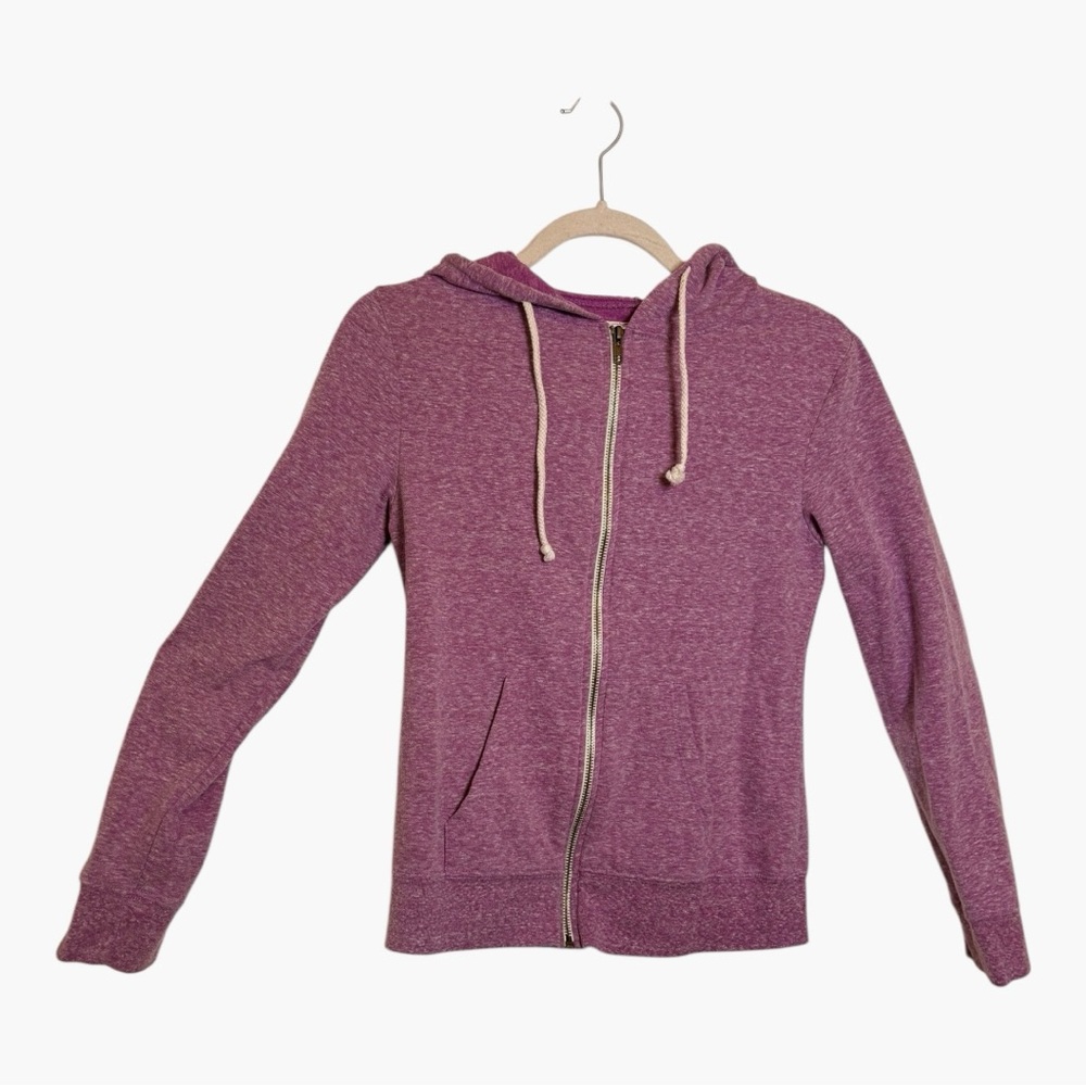 T4T Sustainable Apparel Purple Zip Hoodie Sweatshirt Cozy XS - Picture 2 of 6